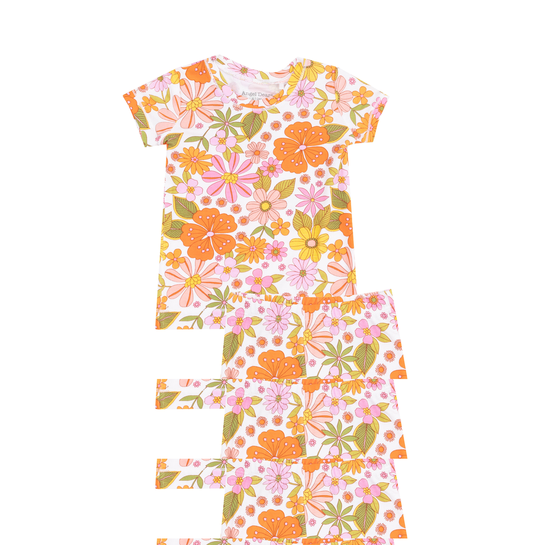 Boho Beachy Floral Loungewear Short Set