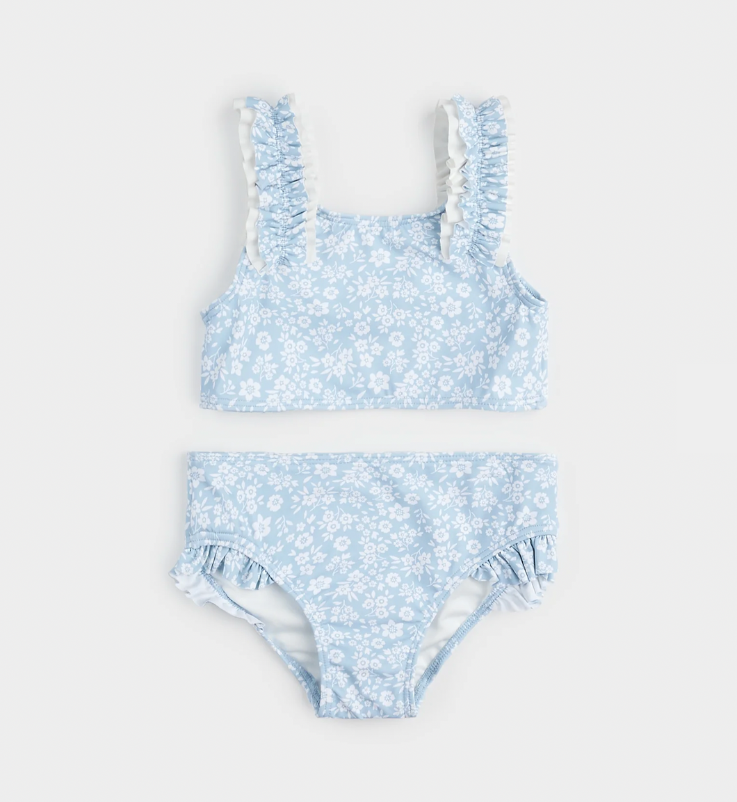 Floral Sky Blue Bikini