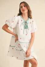 Load image into Gallery viewer, Cherries Puff Sleeve Dress
