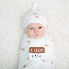 Load image into Gallery viewer, Hello World Hat &amp; Swaddle Set
