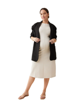 Load image into Gallery viewer, Maternity A-Line Ruched Knit Dress
