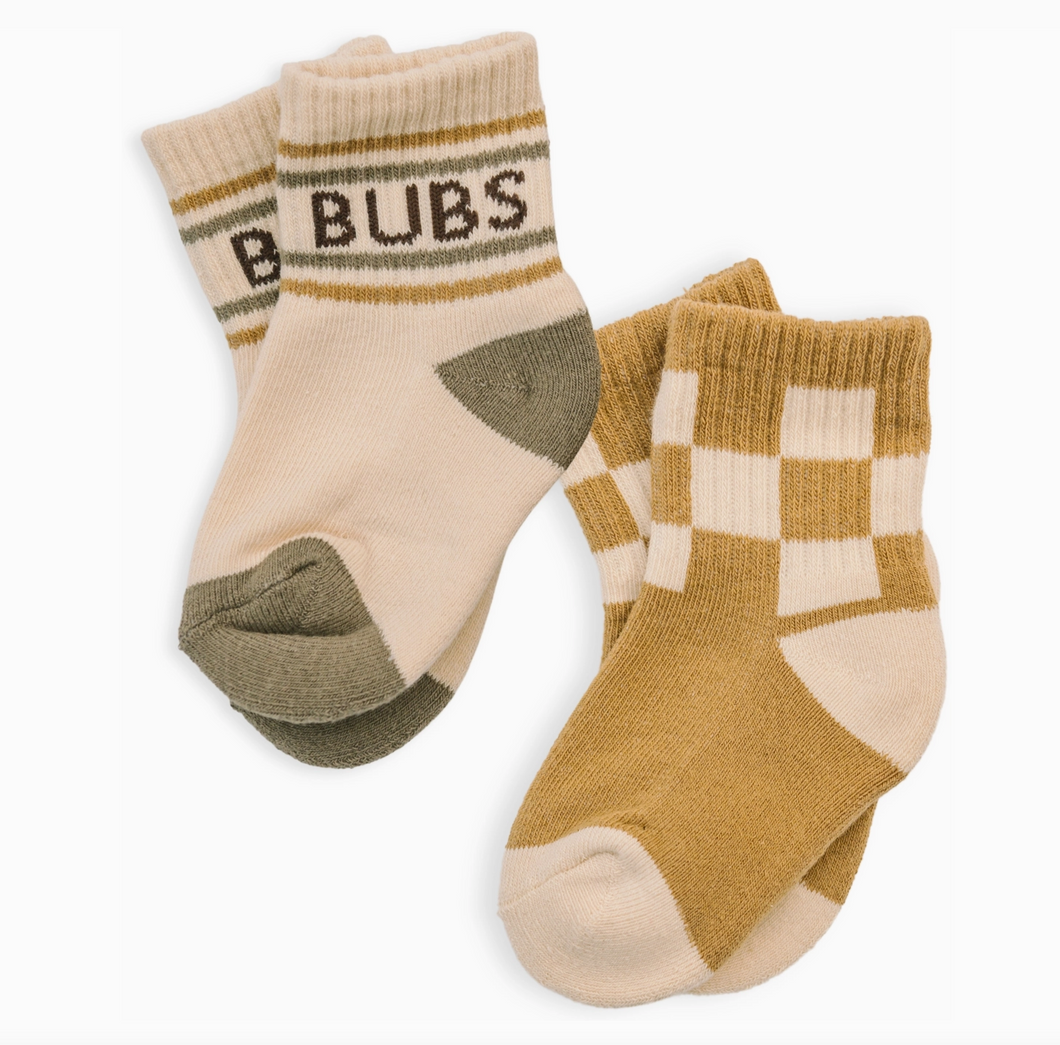 Bubs Stripe & Check Socks