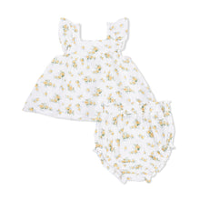 Load image into Gallery viewer, Sunshine Roses Pinafore &amp; Bloomer
