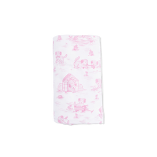 Load image into Gallery viewer, Puppy Toile Pink Swaddle
