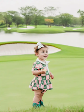 Load image into Gallery viewer, Checkered Horse Onesie Dress
