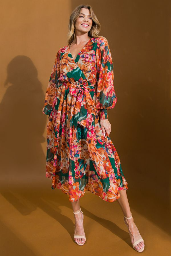 Linda Floral Midi Dress