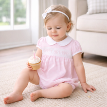 Load image into Gallery viewer, Birthday Classics Smocked Pink Bubble
