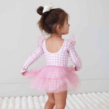 Load image into Gallery viewer, Girly Gingham Skirt Leotard
