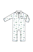 Load image into Gallery viewer, Blue Baby Golf Carts Romper
