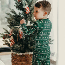 Load image into Gallery viewer, Fair Isle Holiday Trees PJ Set
