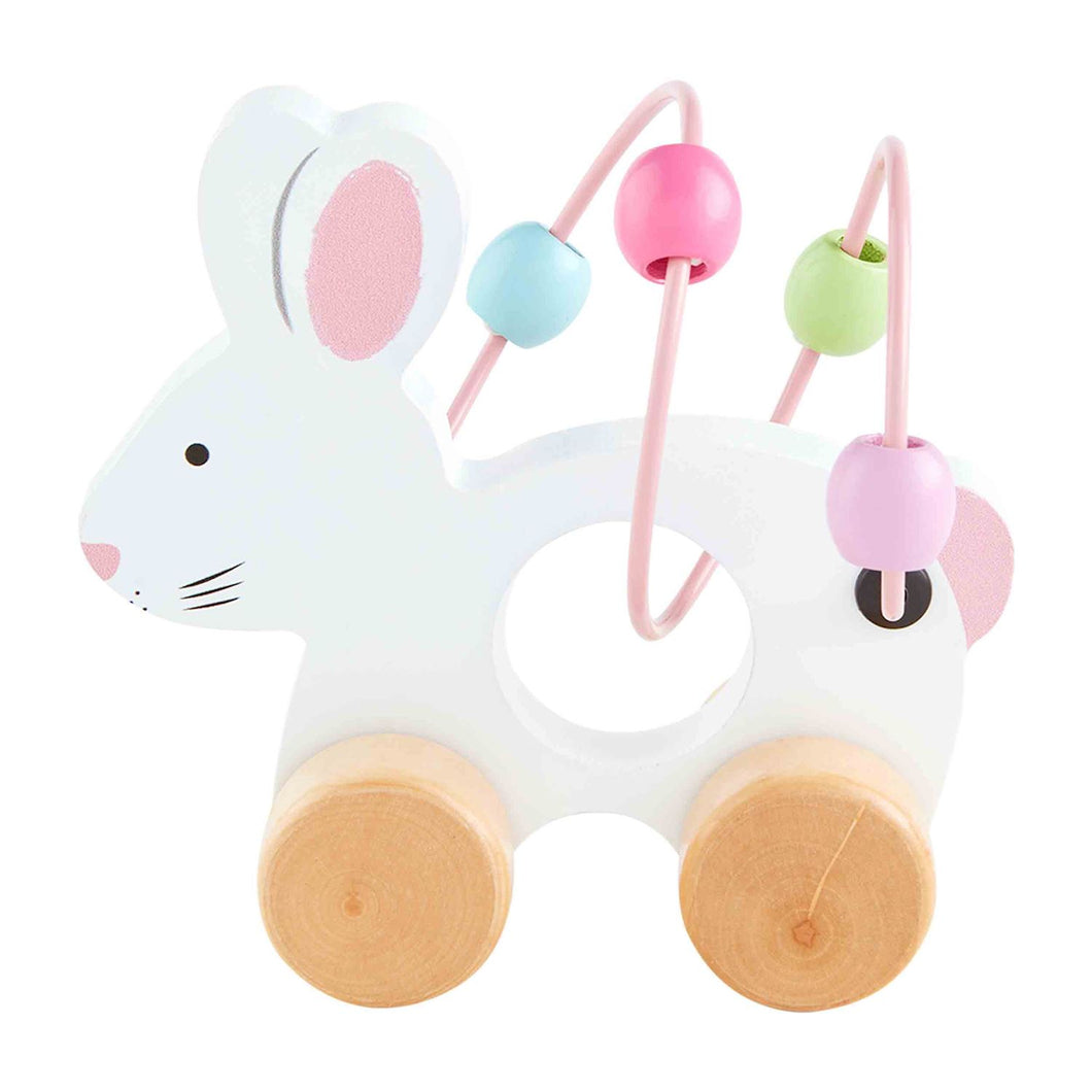 Pink Wood Bunny Abacus Toy