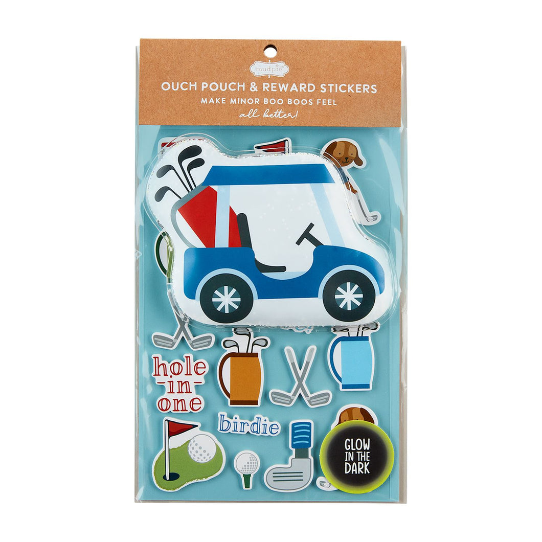 Golf Cart Ouch Pouch & Sticker Set