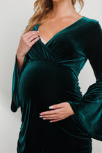 Load image into Gallery viewer, V-Neck Bell Sleeve Maternity Dress
