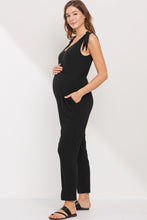 Load image into Gallery viewer, Adjustable Tie-Sleeve Maternity Jumpsuit

