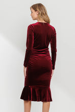 Load image into Gallery viewer, Nora Velvet Mermaid Maternity Dress
