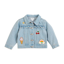 Load image into Gallery viewer, Denim Ruffle Patch Jacket

