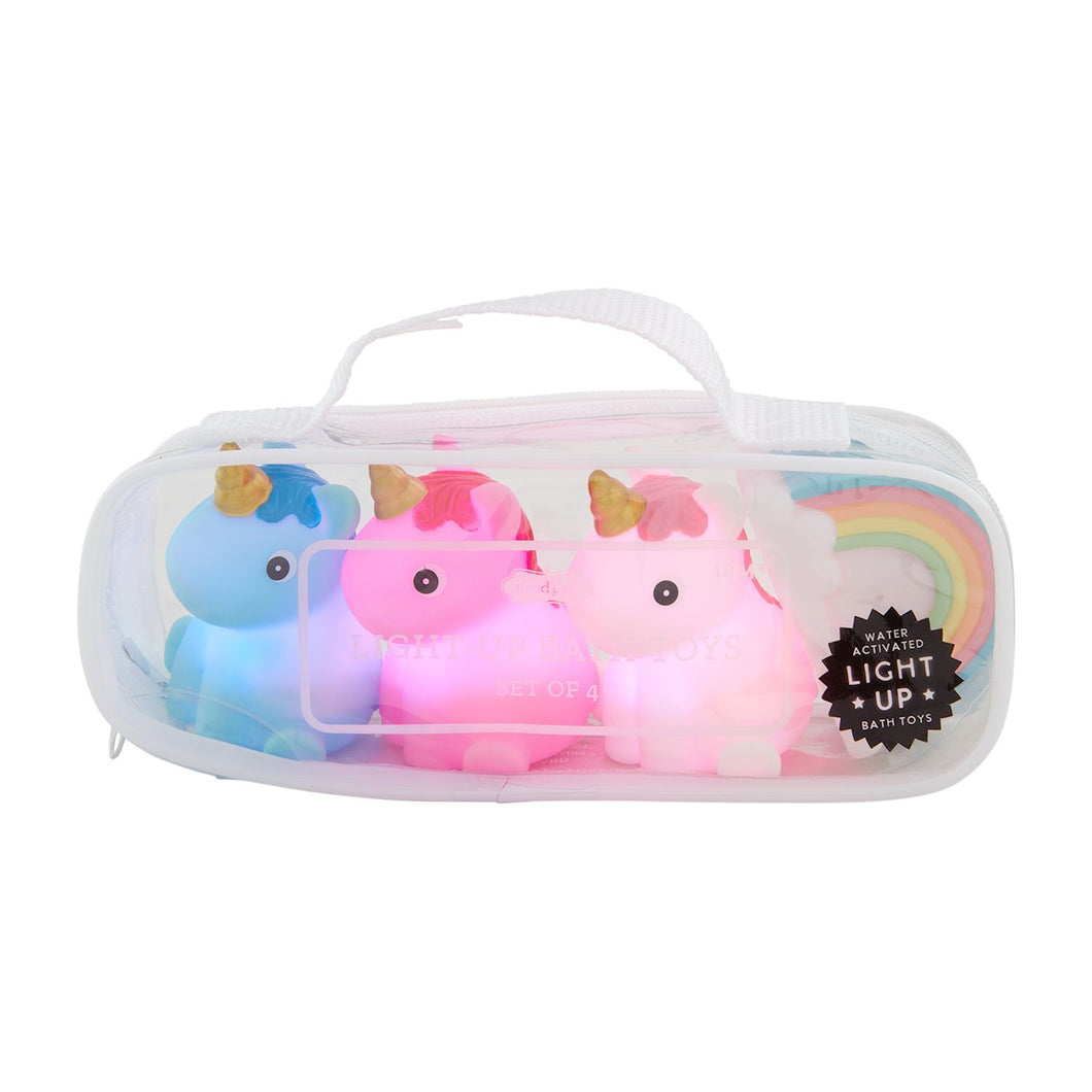 Unicorn Light-Up Bath Toy Set