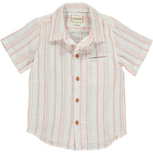 Load image into Gallery viewer, Pink/Cream Stripe Button Up
