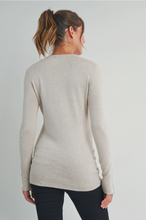Load image into Gallery viewer, Kerstin Maternity Sweater with Sleeve Button
