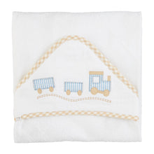 Load image into Gallery viewer, Train Applique Hooded Towel
