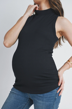 Load image into Gallery viewer, Ribbed Mock Neck Maternity Tank
