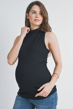 Load image into Gallery viewer, Ribbed Mock Neck Maternity Tank
