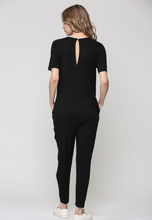 Load image into Gallery viewer, Breanna Keyhole Back Maternity Jumpsuit
