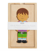 Load image into Gallery viewer, Boy Wood Boxed Dress Up Doll
