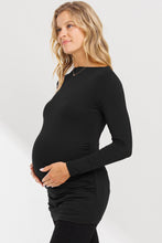 Load image into Gallery viewer, Modal Boat Neck Maternity Top
