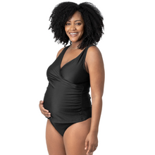 Load image into Gallery viewer, Crossover Nursing &amp; Maternity Tankini Top
