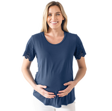 Load image into Gallery viewer, Eyelet Nursing &amp; Maternity T-shirt
