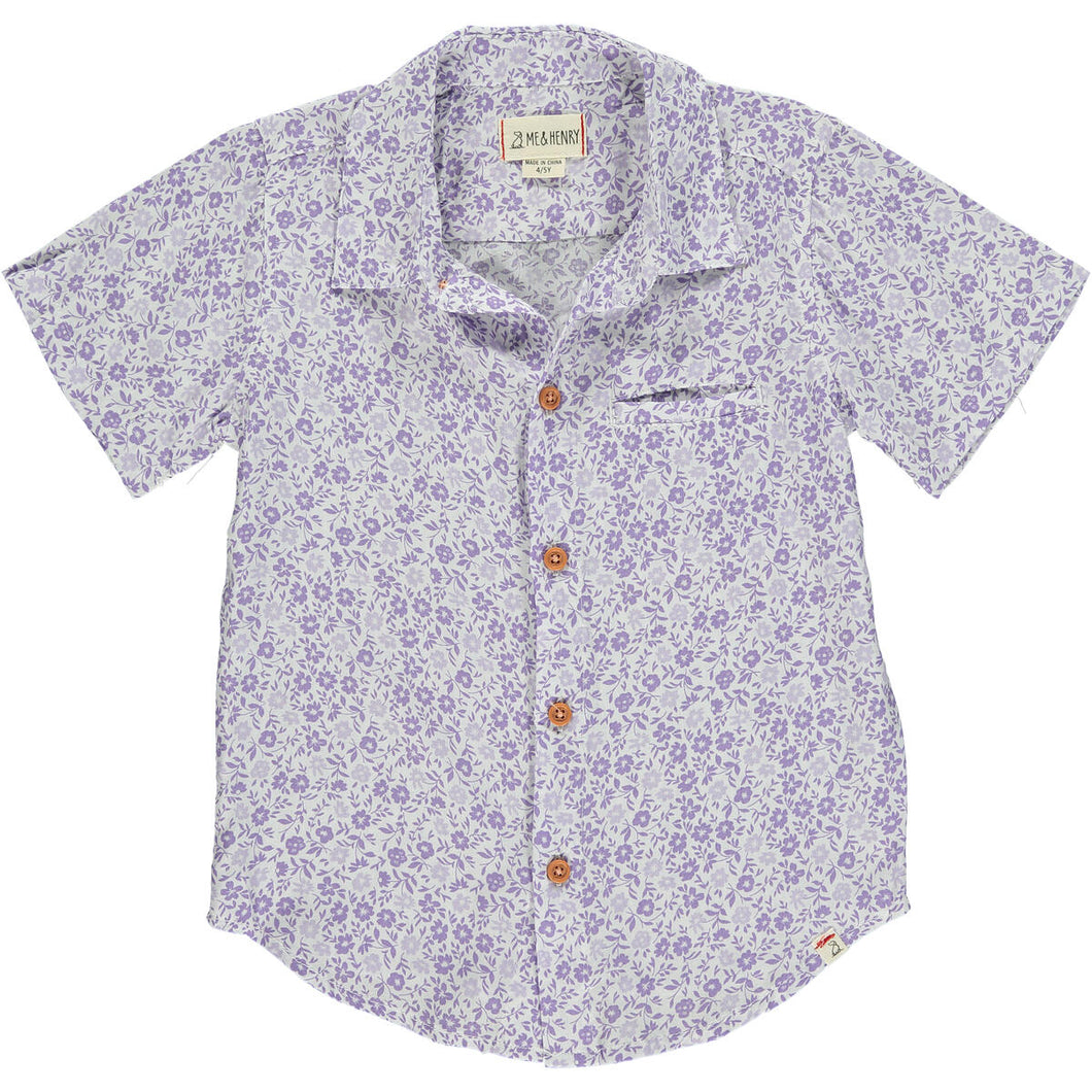 Lilac Floral Button Up