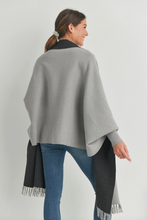 Load image into Gallery viewer, Shawl Collar Maternity Sweater Pancho
