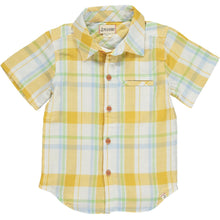 Load image into Gallery viewer, Gold/Cream Plaid Button Up

